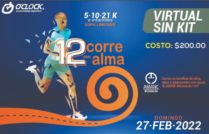 12a CARRERA CORRE CON ALMA - VIRTUAL SIN KIT